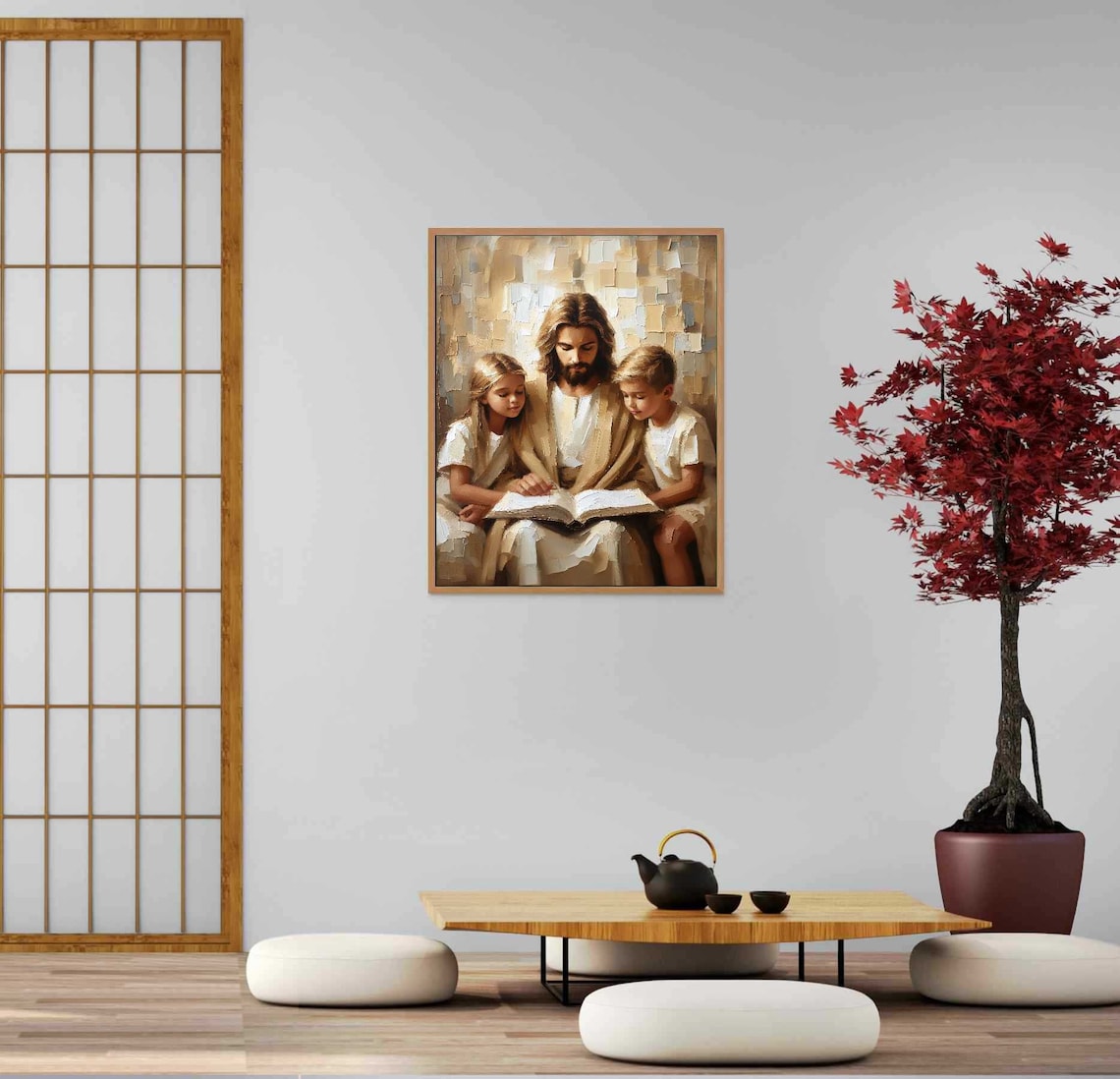 Jesus With Kids Christian Art Poster Print - Image 5