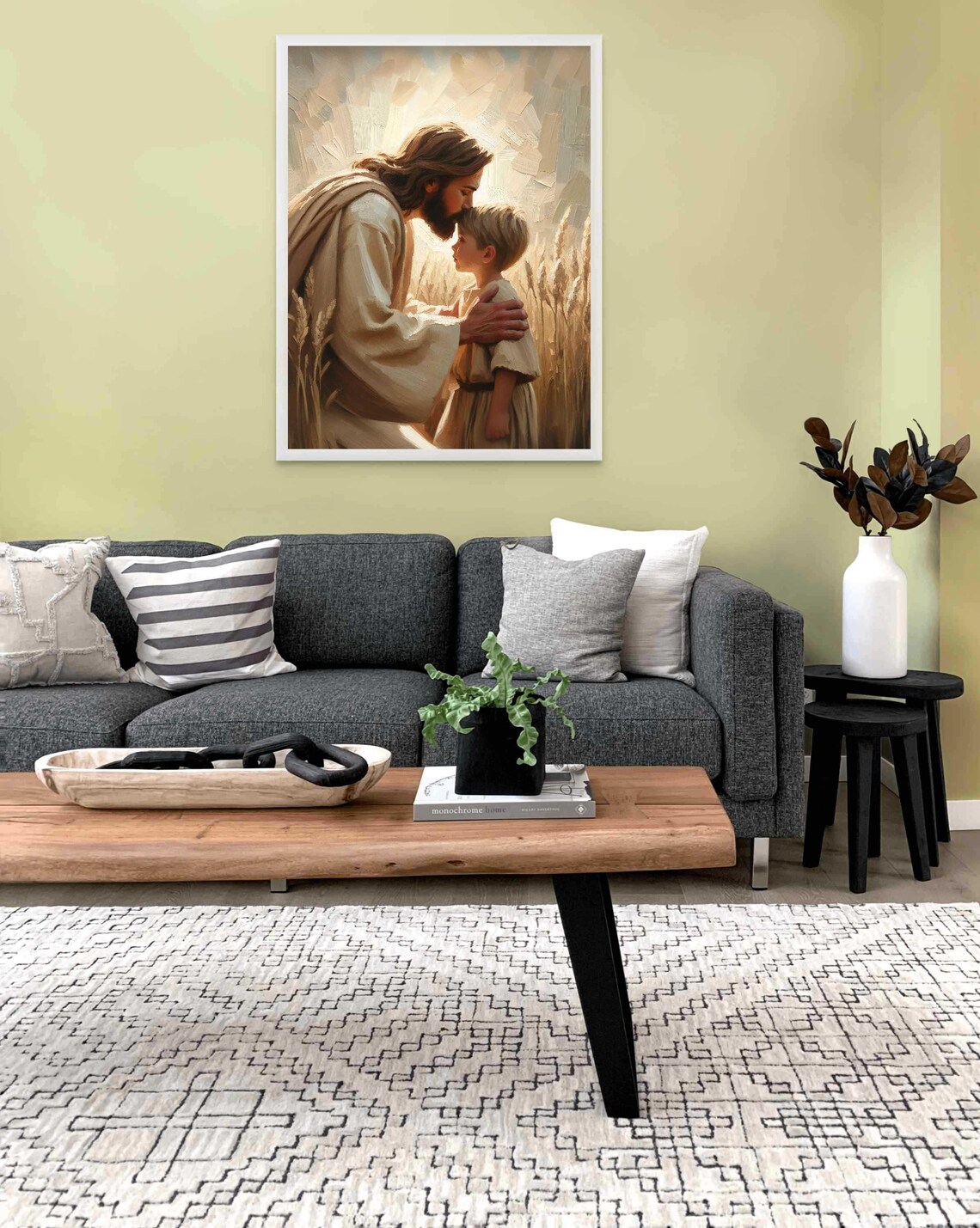 Love And Trust Modern Christian Art Print - Image 2