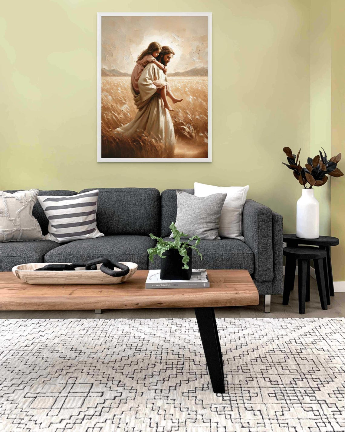 Jesus The Savior Christian Watercolour Art - Image 2