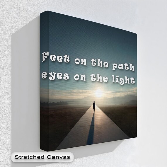 Inspirational Walking Path Canvas Art Motivational Quote Natural Frame