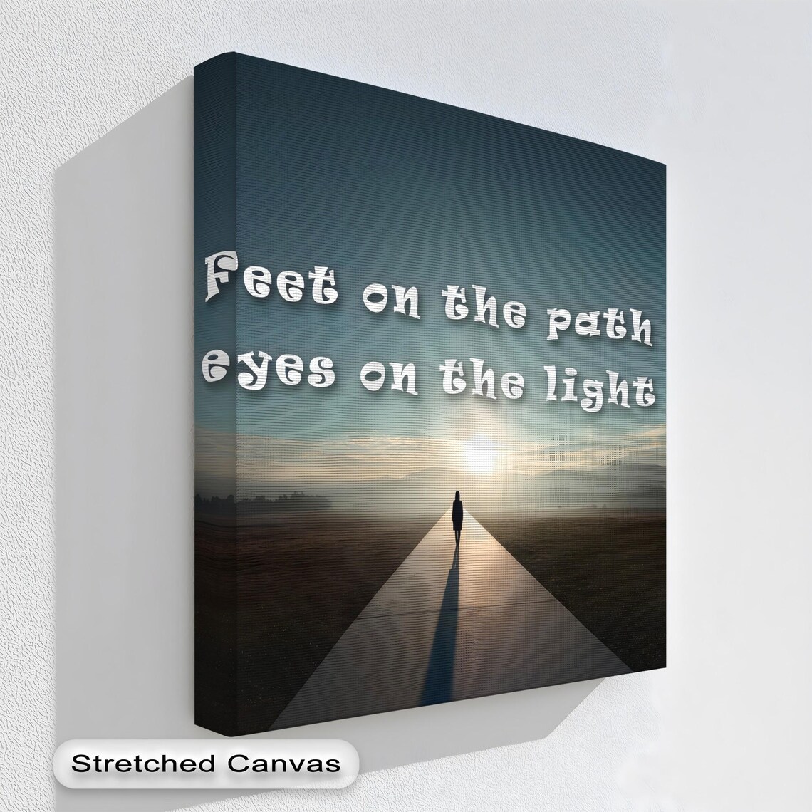 Inspirational Walking Path Canvas Art Motivational Quote Natural Frame