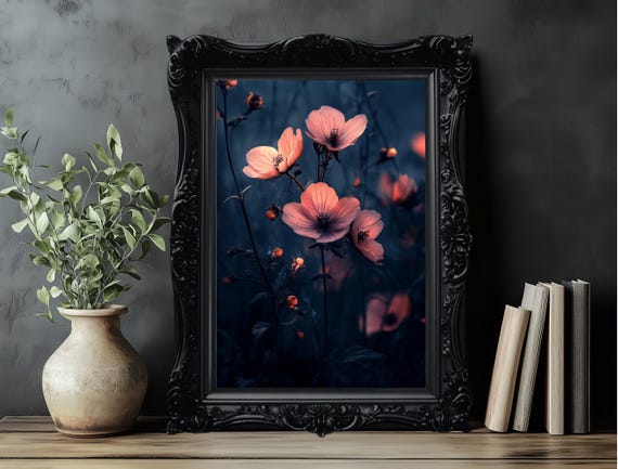 Moody Prints Dark Academia Decor Rustic Gallery Wall Art Large Framed Floral For Living Room Bedroom Housewarming Gift