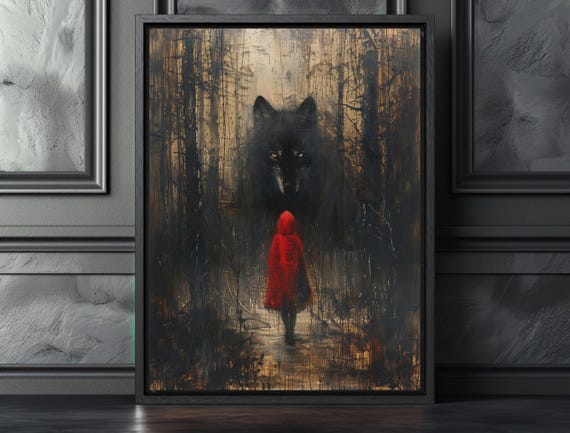Gothic Wall Art Dark Fantasy Decor Spooky Hanging Horror Artwork For Home