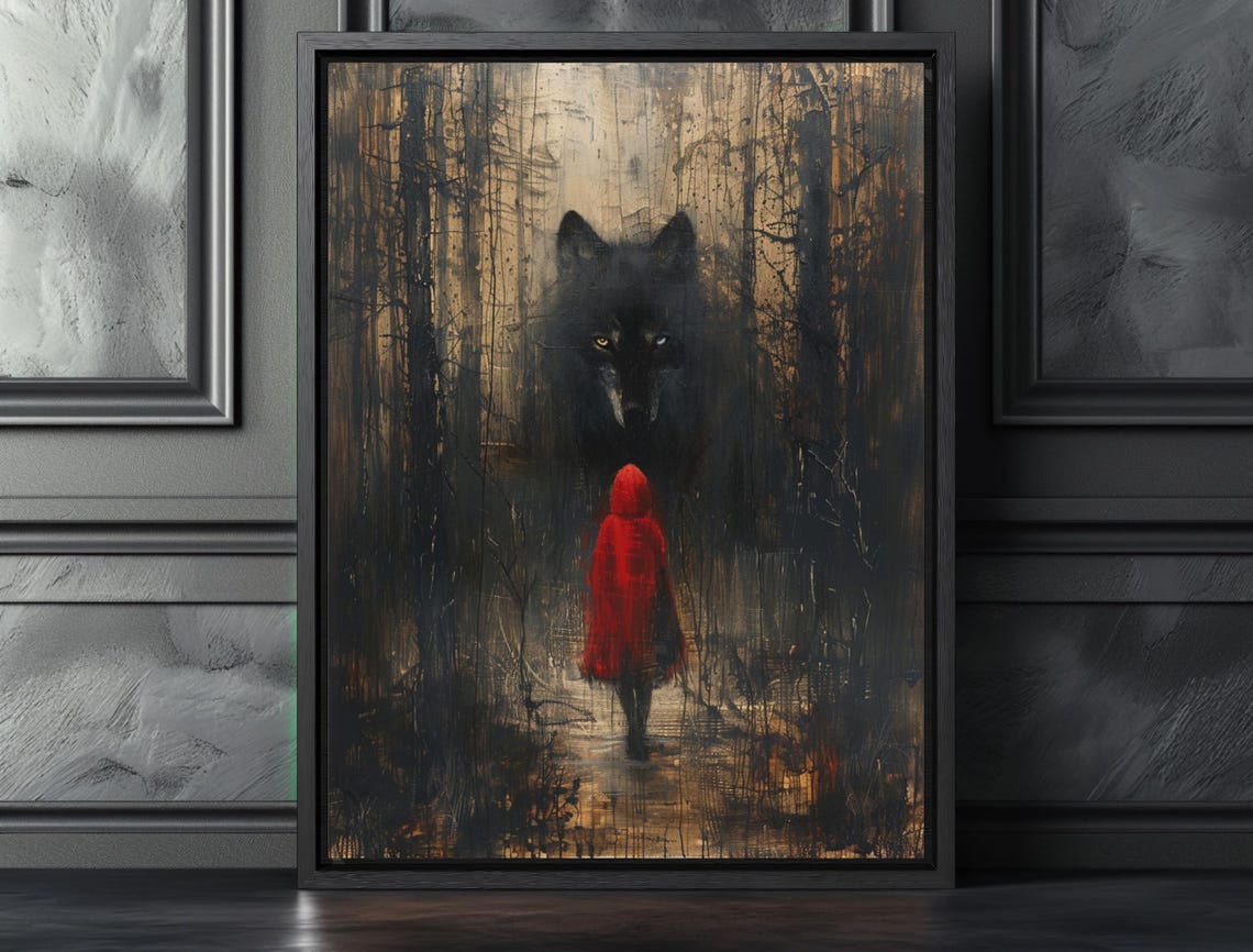 Gothic Wall Art Dark Fantasy Decor Spooky Hanging Horror Artwork For Home