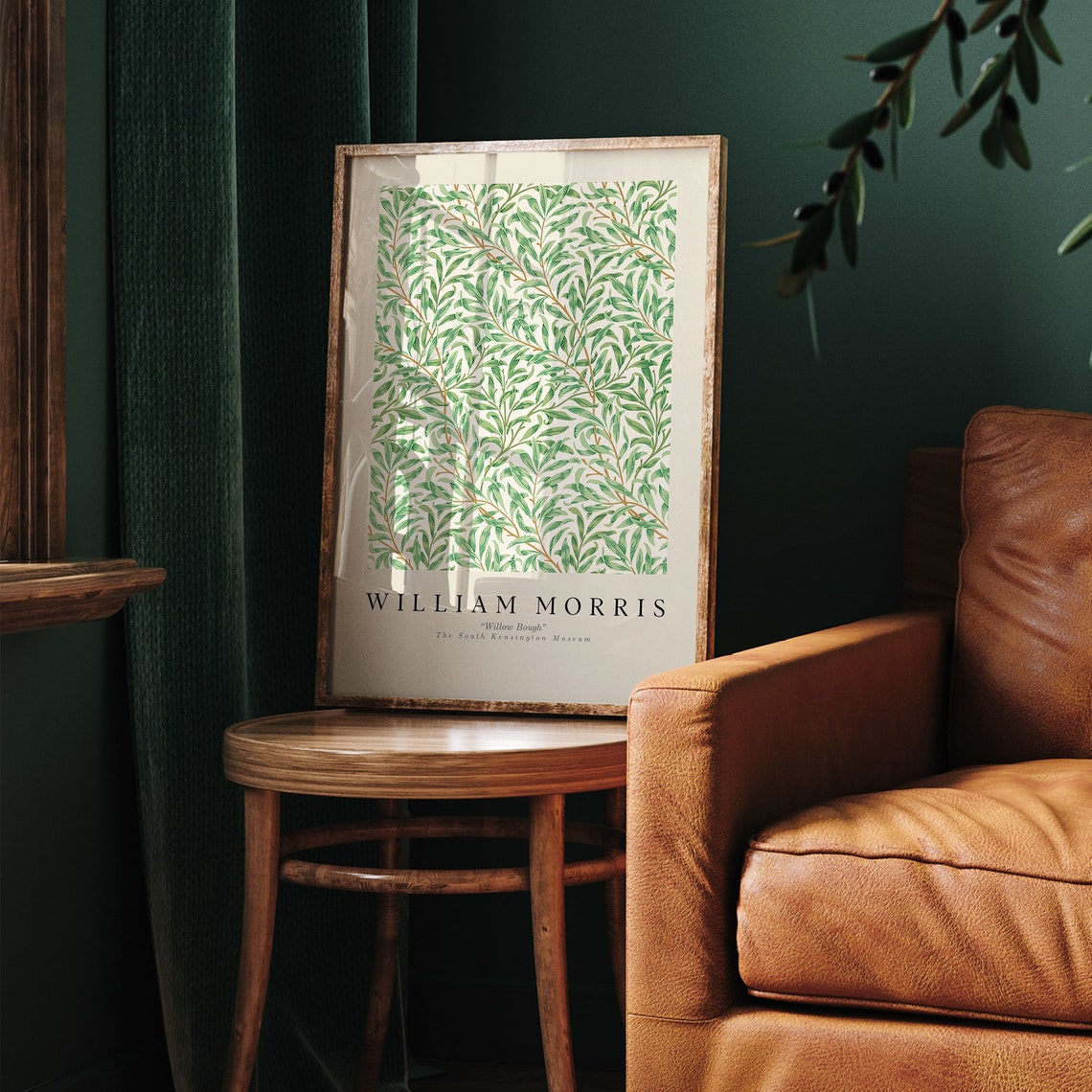 William Morris Willow Bough Green Botanical Pattern Museum Poster - Image 5