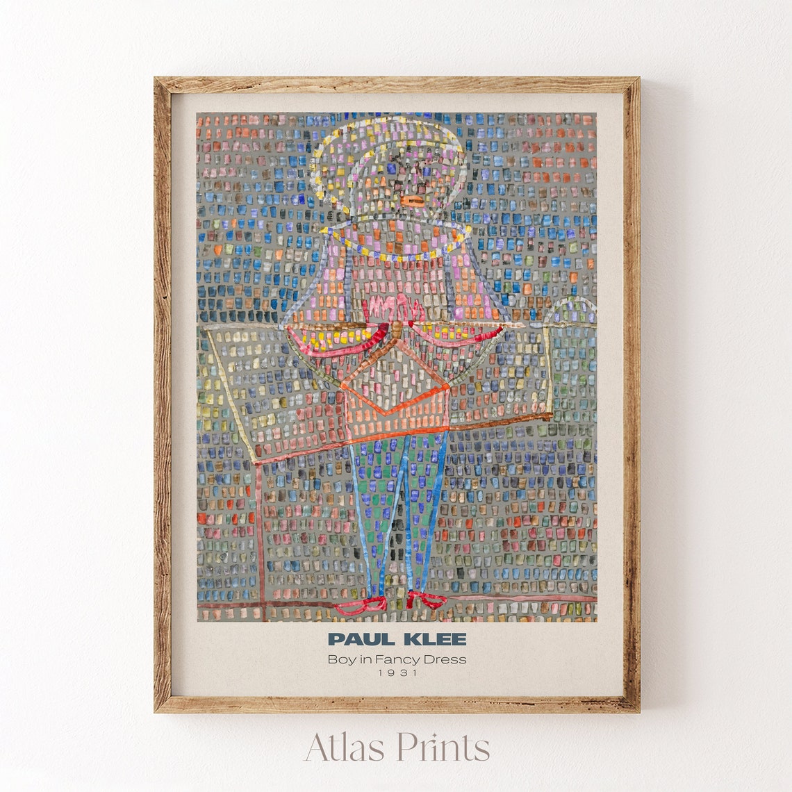 Paul Klee Boy In Fancy Dress 1931 Colorful Mosaic Abstract Poster