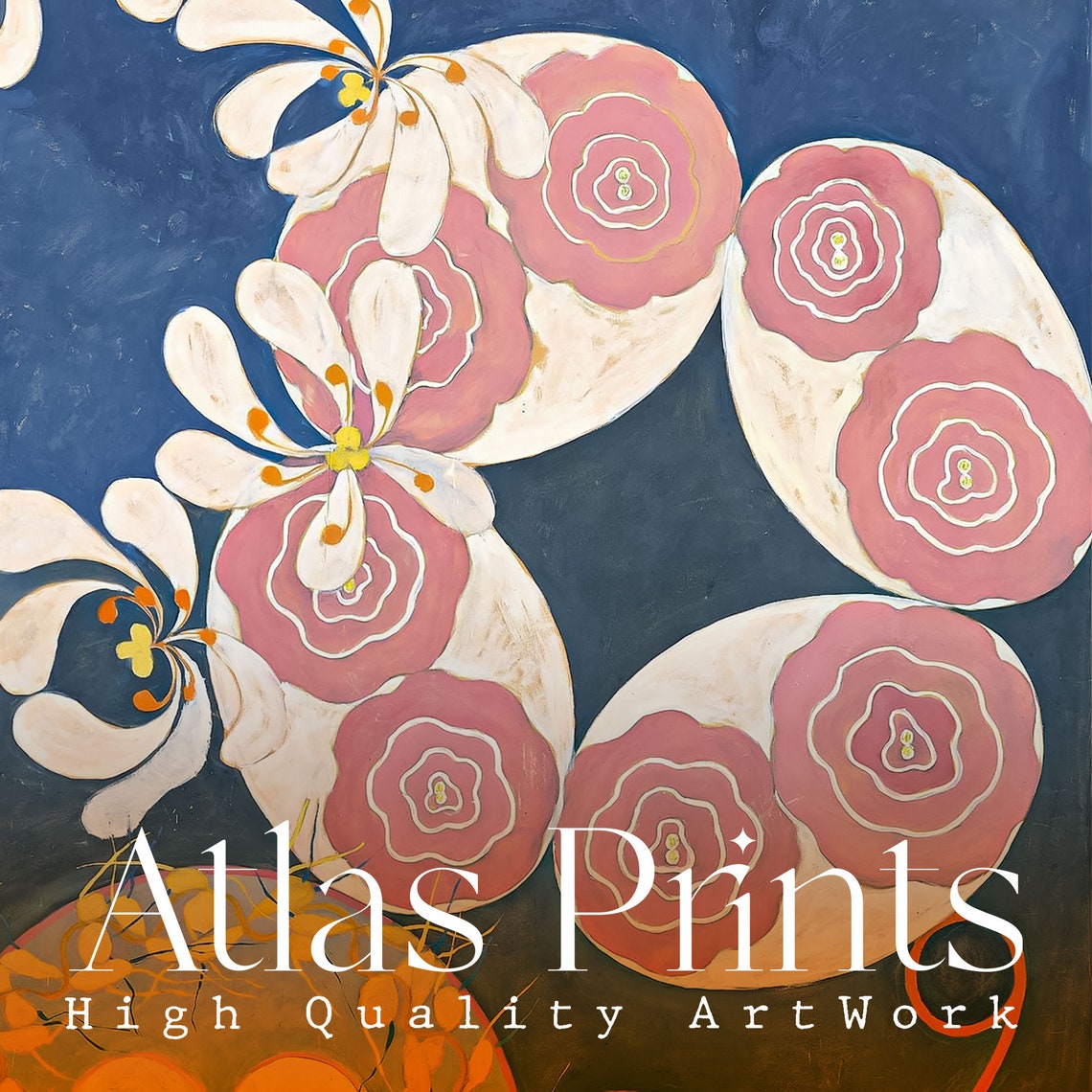 Hilma af Klint The Ten Largest No 1 Childhood 1907 Blue Floral Poster - Image 5