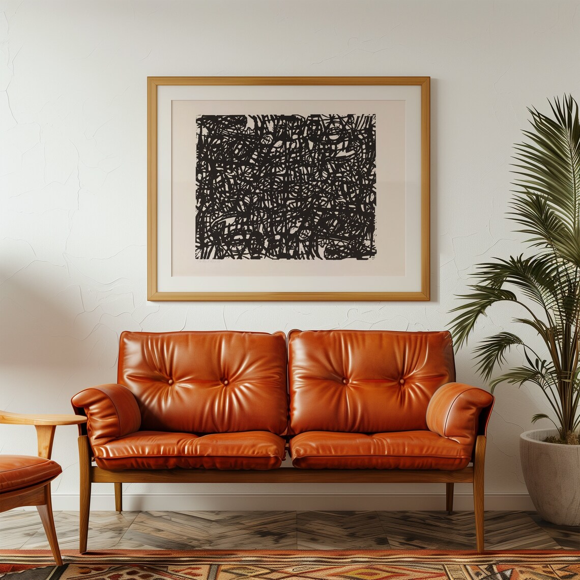 Modern Vintage Sketch, Minimalist Abstract Drawing - Image 5
