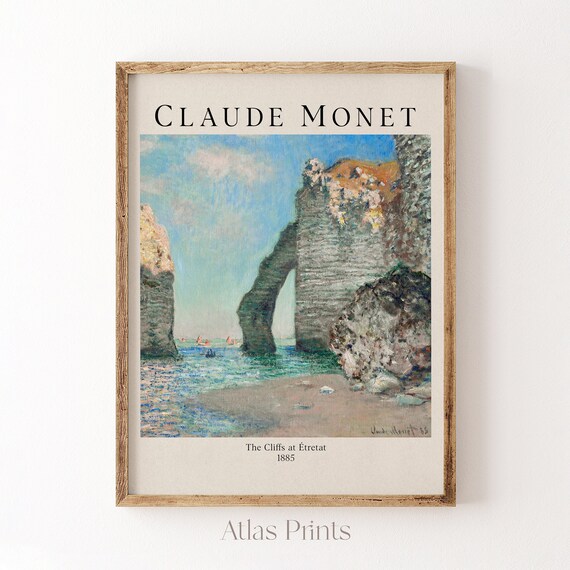Claude Monet Print Seascape Painting Wall Art French Country Coastal Dcor Beach House Summer Dcor