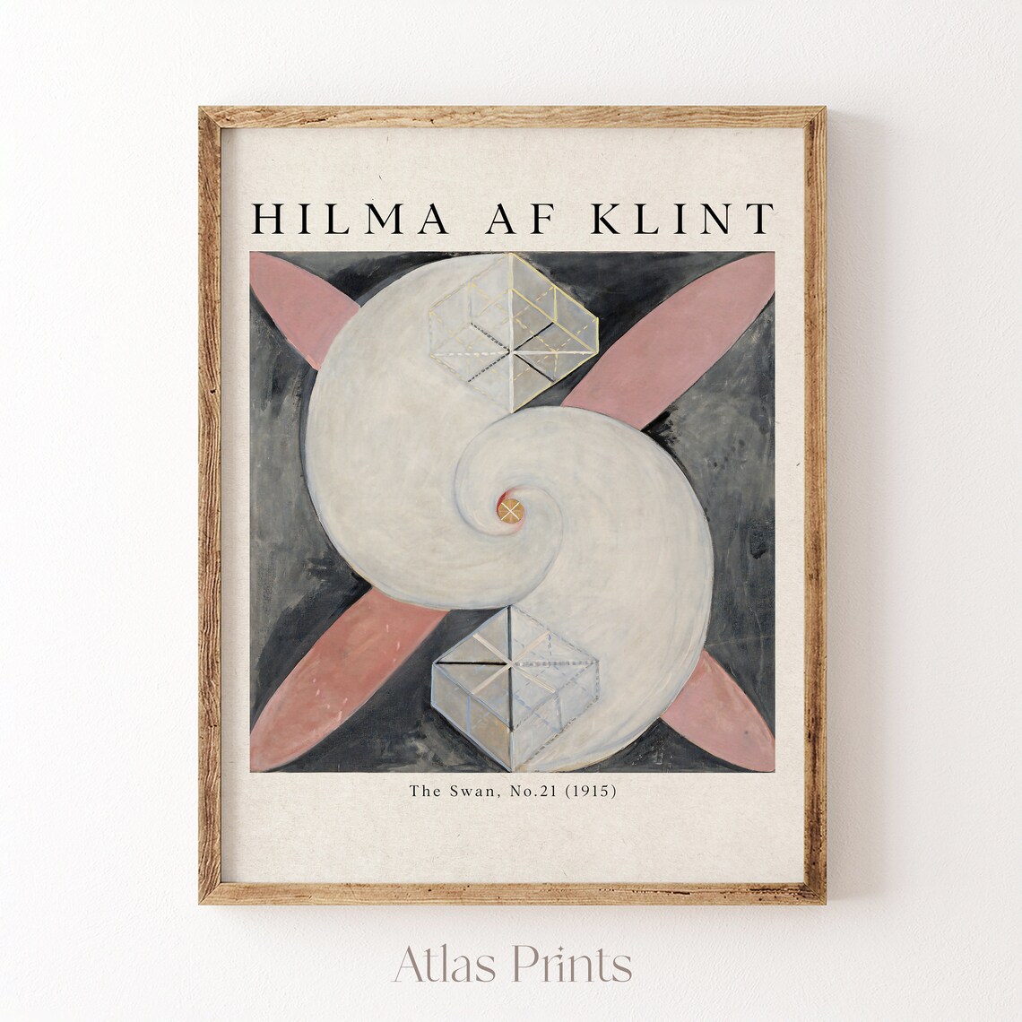 Hilma af Klint The Swan No 21 1915 White Spiral Abstract Mystic Poster