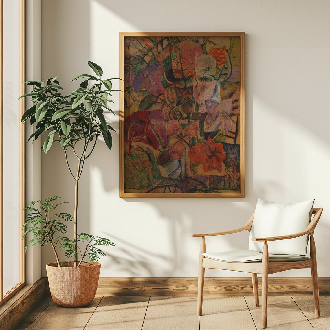 Abstract Floral Bouquet Colorful Expressionist Flower Painting Poster - Image 2