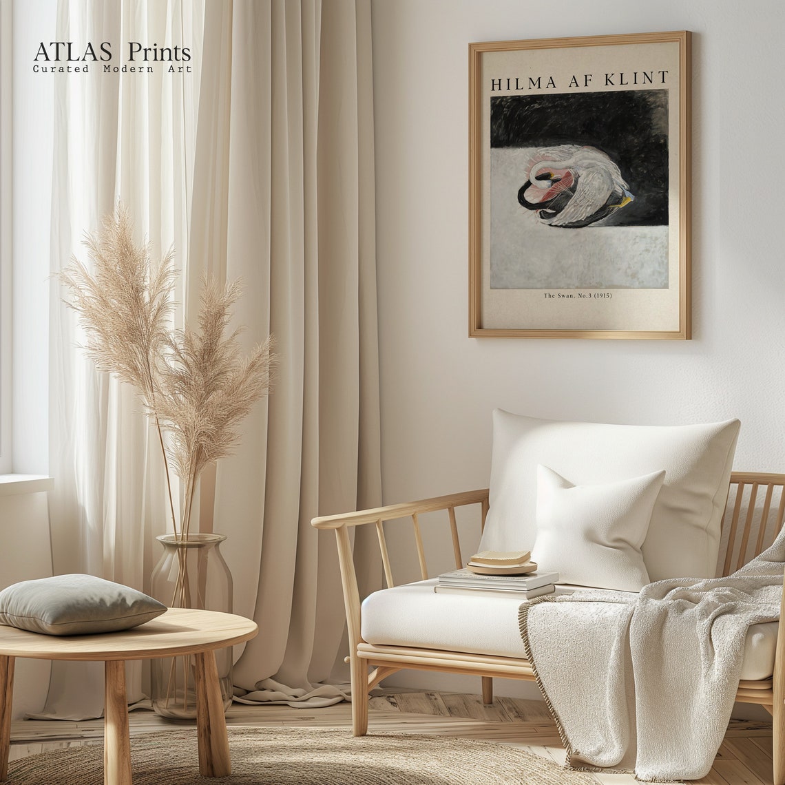 Hilma af Klint Black and White Swans Number 3 1915 Spiritual Poster - Image 2
