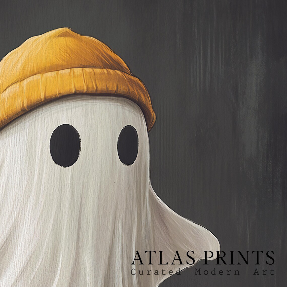 Modern Ghost Halloween Print Cute Ghost On Skateboard Poster Spooky Midcentury Modern Wall Art Funny College Dorm Decor - Image 5