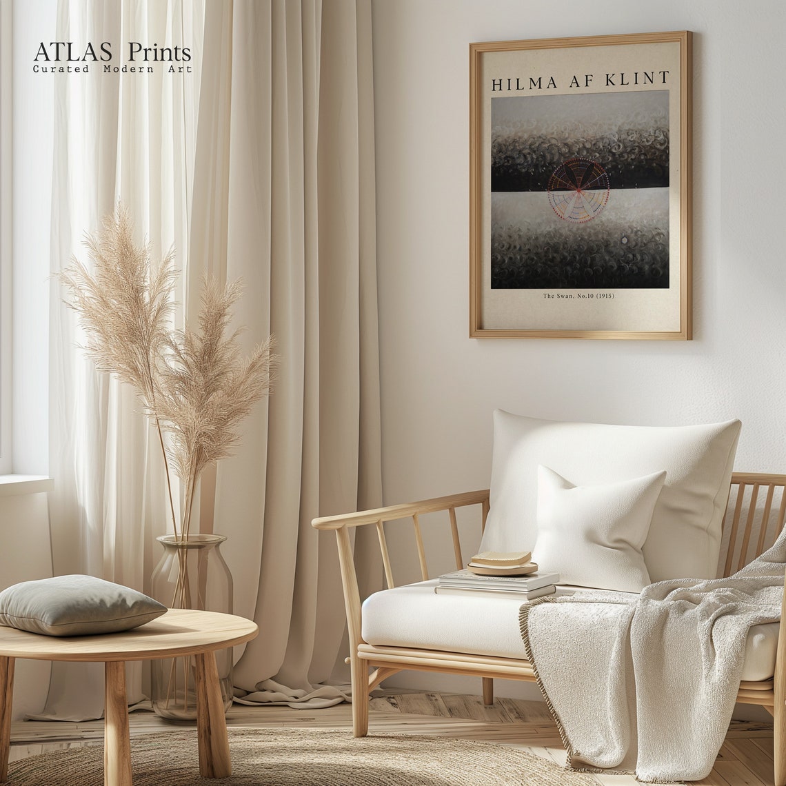 Hilma af Klint The Swan No 10 Circular Mandala Wheel Art Poster - Image 3
