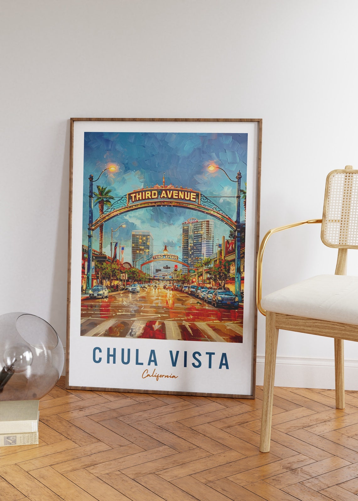 Chula Vista Travel Poster Chula Vista Wall Art Chula Vista Print Chula Vista Travel Gift City Art Usa Wall Art Travel Home Decor - Image 2