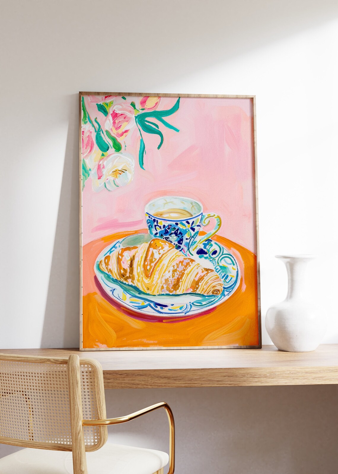 Vintage Croissant Poster, French Breakfast Art Print - Image 4