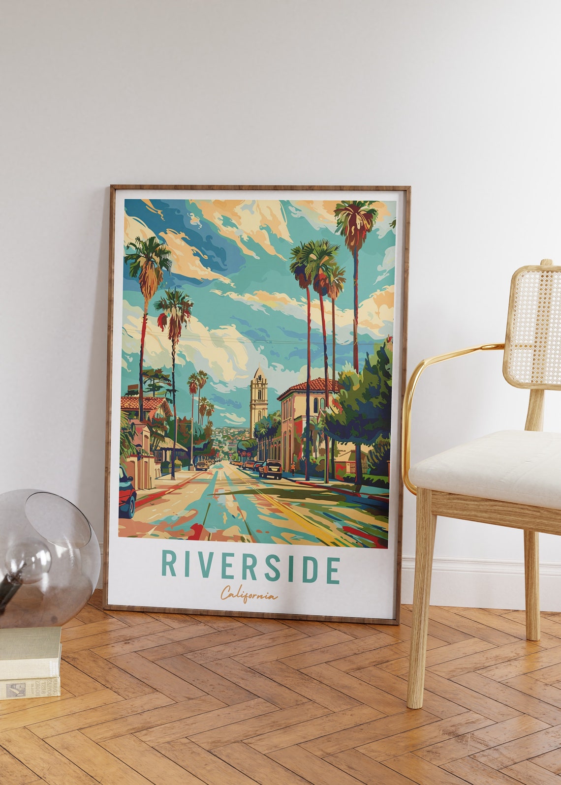 Riverside California Travel Poster Riverside Wall Art Riverside Print California Travel Gift City Art Usa Wall Art Travel Home Decor - Image 3