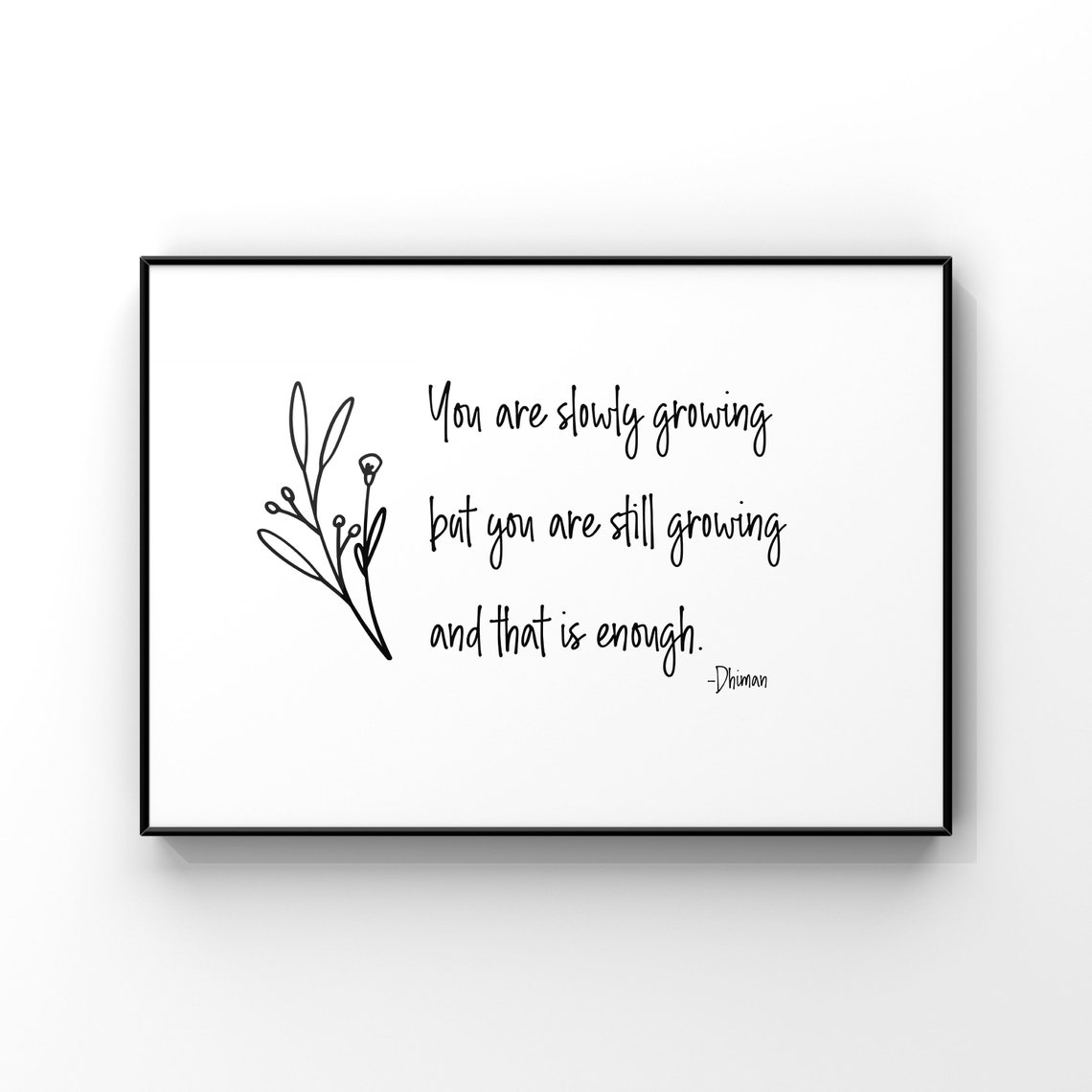 Inspirational Wall Art Motivational Saying Print Self Growth Quotes Positive Affirmation Meditation Decormotivational Wordsdhiman