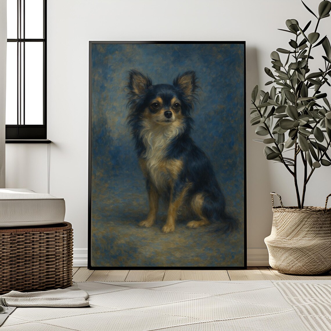 Longhaired Chihuahua Fine Art Dog Portrait Elegant Pup Print