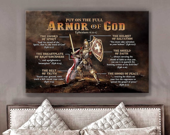Knight Armor Of God Ephesians Sword Shield Warrior Art Poster