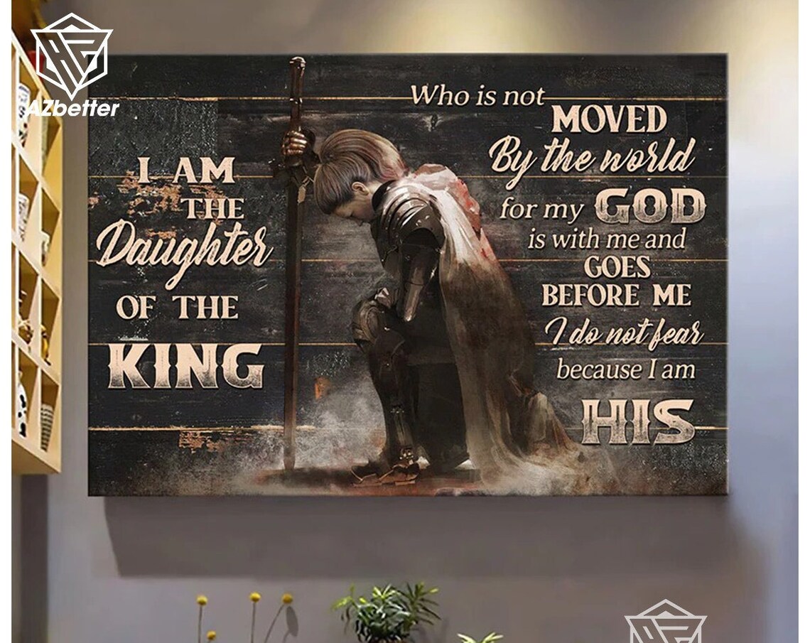 I Am The Daughter Of The King Female Knight Sword Faith Poster - Image 5