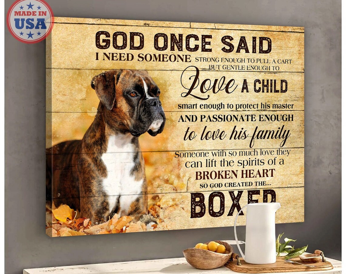 Boxer Dog Art Print, Faith-Based Dog Wall Art - Image 5