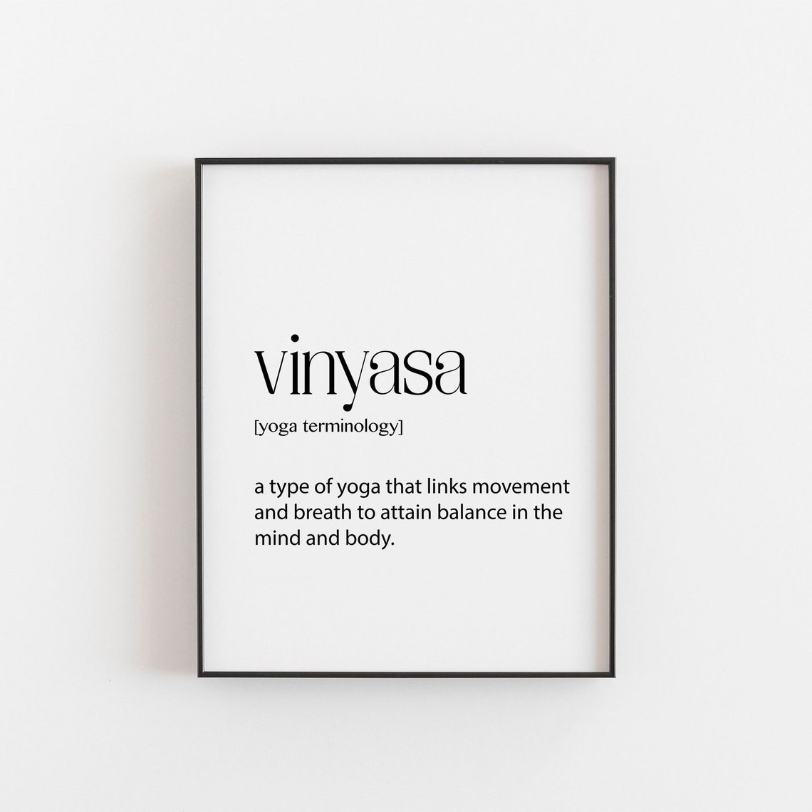 Yoga Vinyasa Art Print, Studio Decor