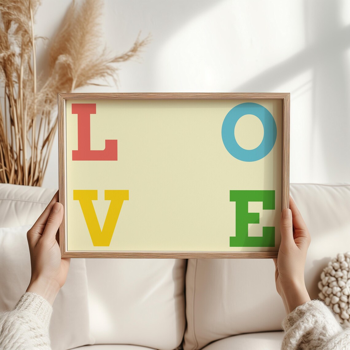 Love Wall Art Print Colourful Modern Typography Decor Romantic Gift Inspirational Home Decor Vibrant Art - Image 3