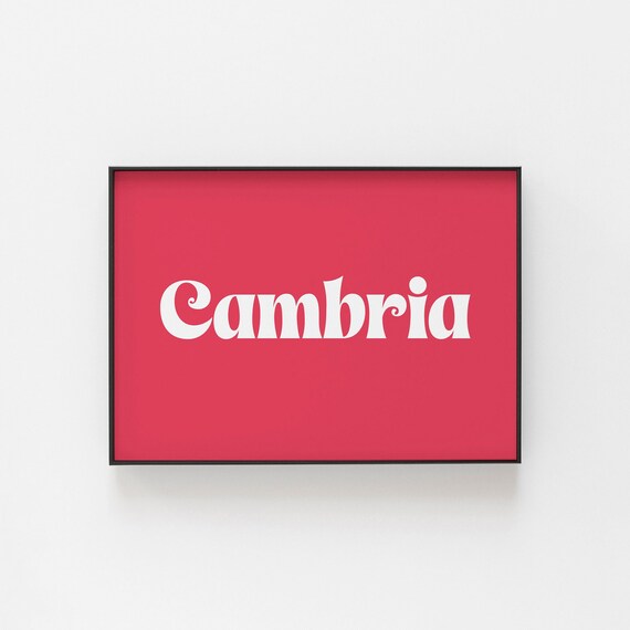 Welsh Cambria Print, Wales Home Decor Art Print