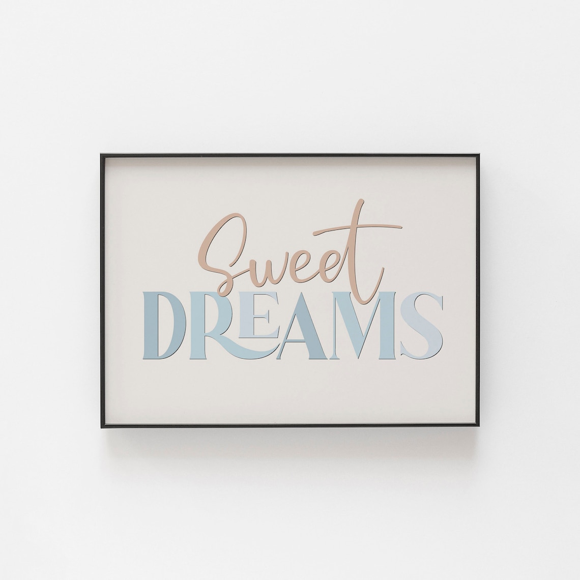 Sweet Dreams Typography Art Print, Bedroom Decor