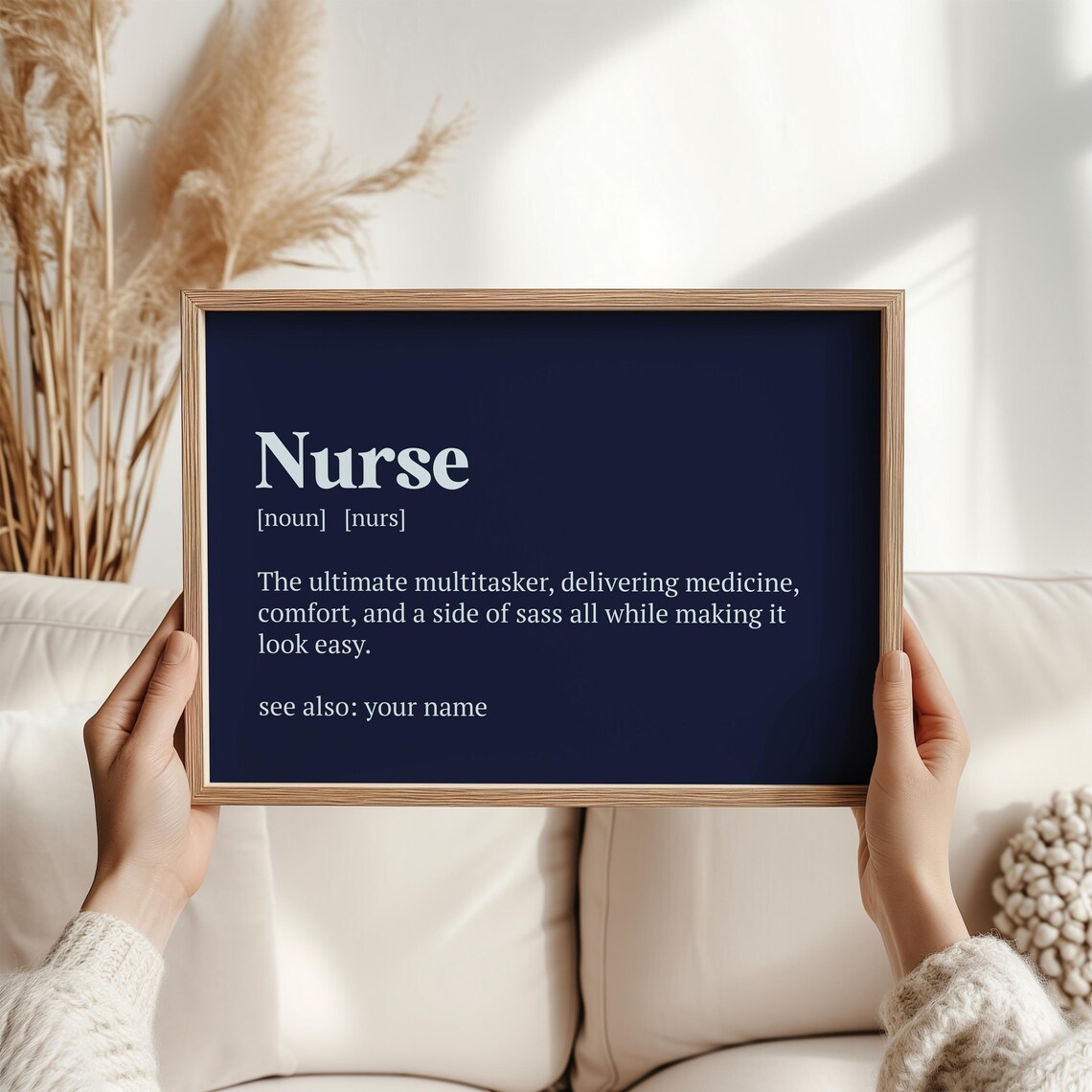 Personalized Nurse Definition Art Print, Minimalist - Image 3