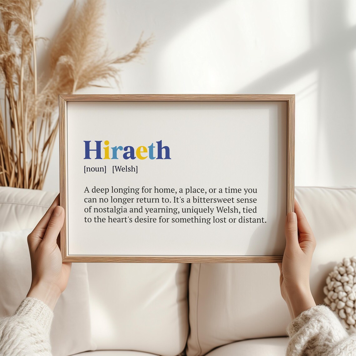 Hiraeth Welsh Nostalgia Quote Art Print, Sentimental - Image 6