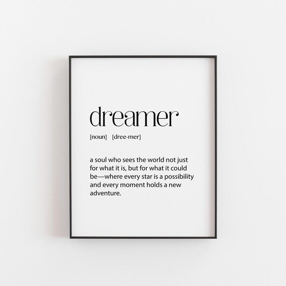Dreamer Print Wall Art For Teens Inspirational Room Decor Manifestation Poster Motivational Gift Girls Study