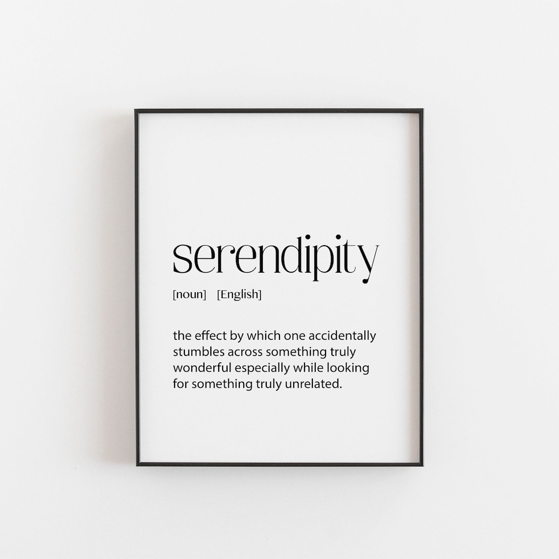 Serendipity New Job Good Luck Quote Art Print
