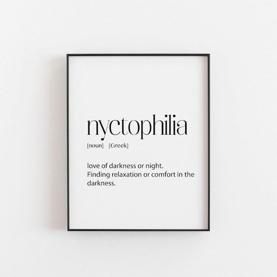 Nyctophilia Definition Greece Lover Wall Art Print