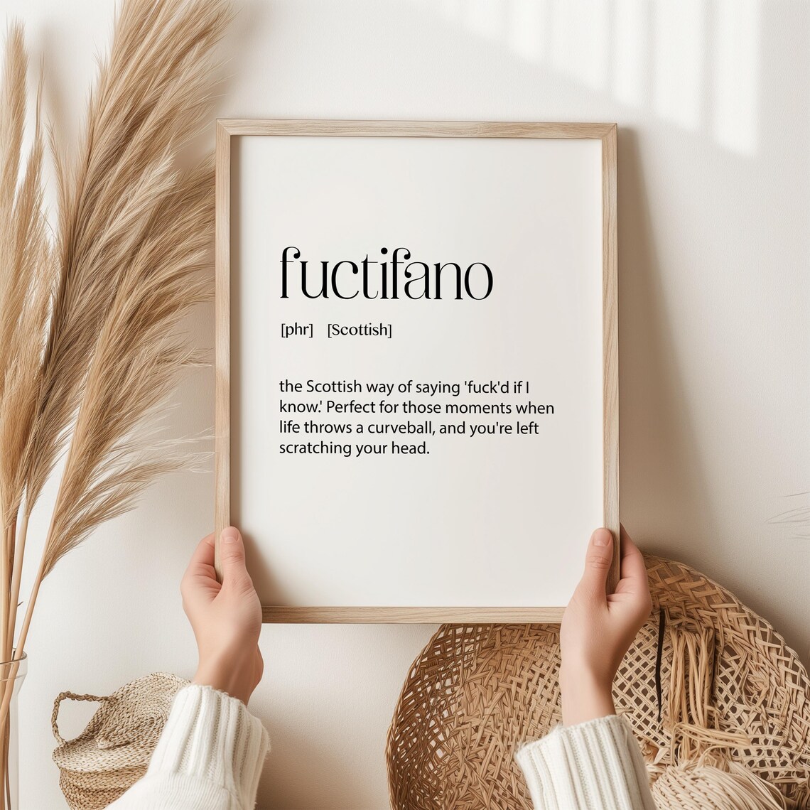 Fuctifano Scottish Definition Funny Saying Art Print