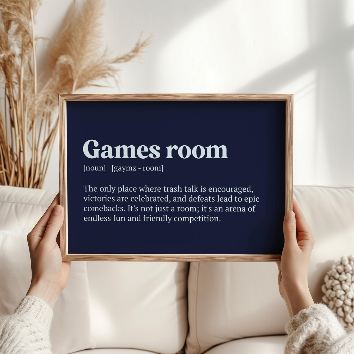Games Room Definition Art Print, Playful Typography - Image 2