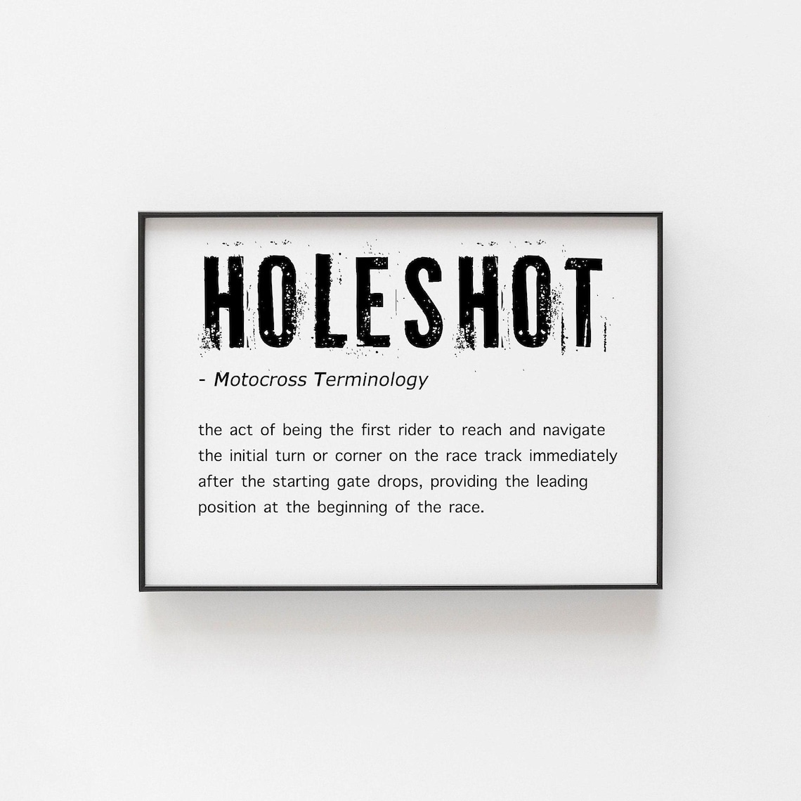 Motocross Gifts For Him, Holeshot Poster Print