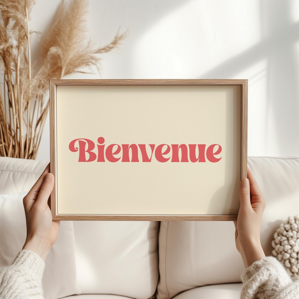 Bienvenue French Welcome Sign, Elegant Home Art Print - Image 3