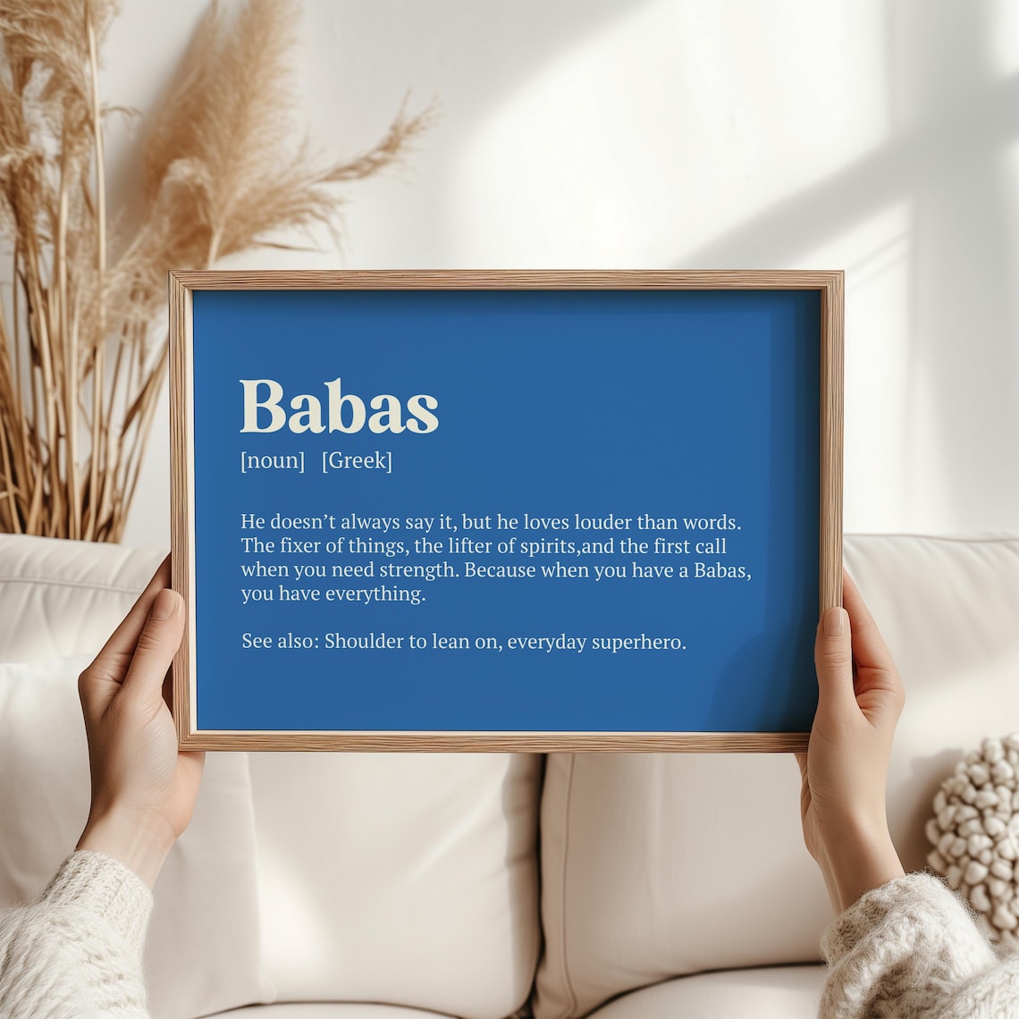 Babas Definition Print, Tribute To Fathers