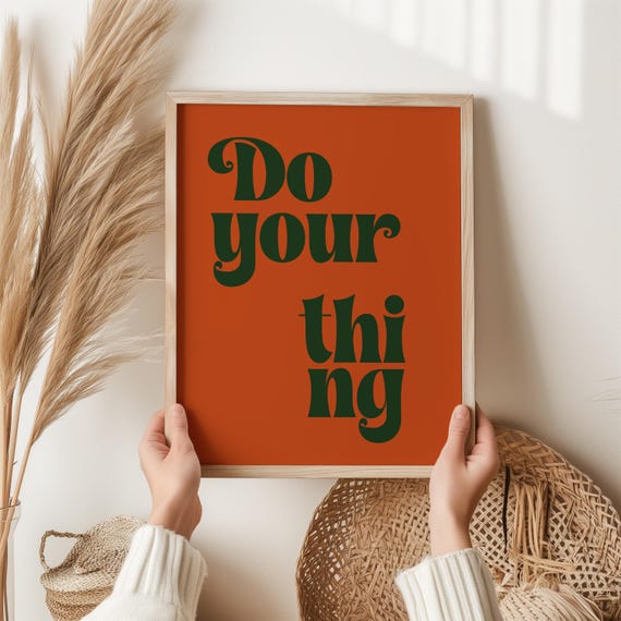 Do Your Thing Print Teen Bedroom Decor Bold Wall Art Gift For Her Teenage Girl Motivational Birthday