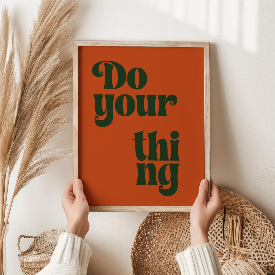 Do Your Thing Bold Retro Typography Orange Statement Motivational Wall Poster