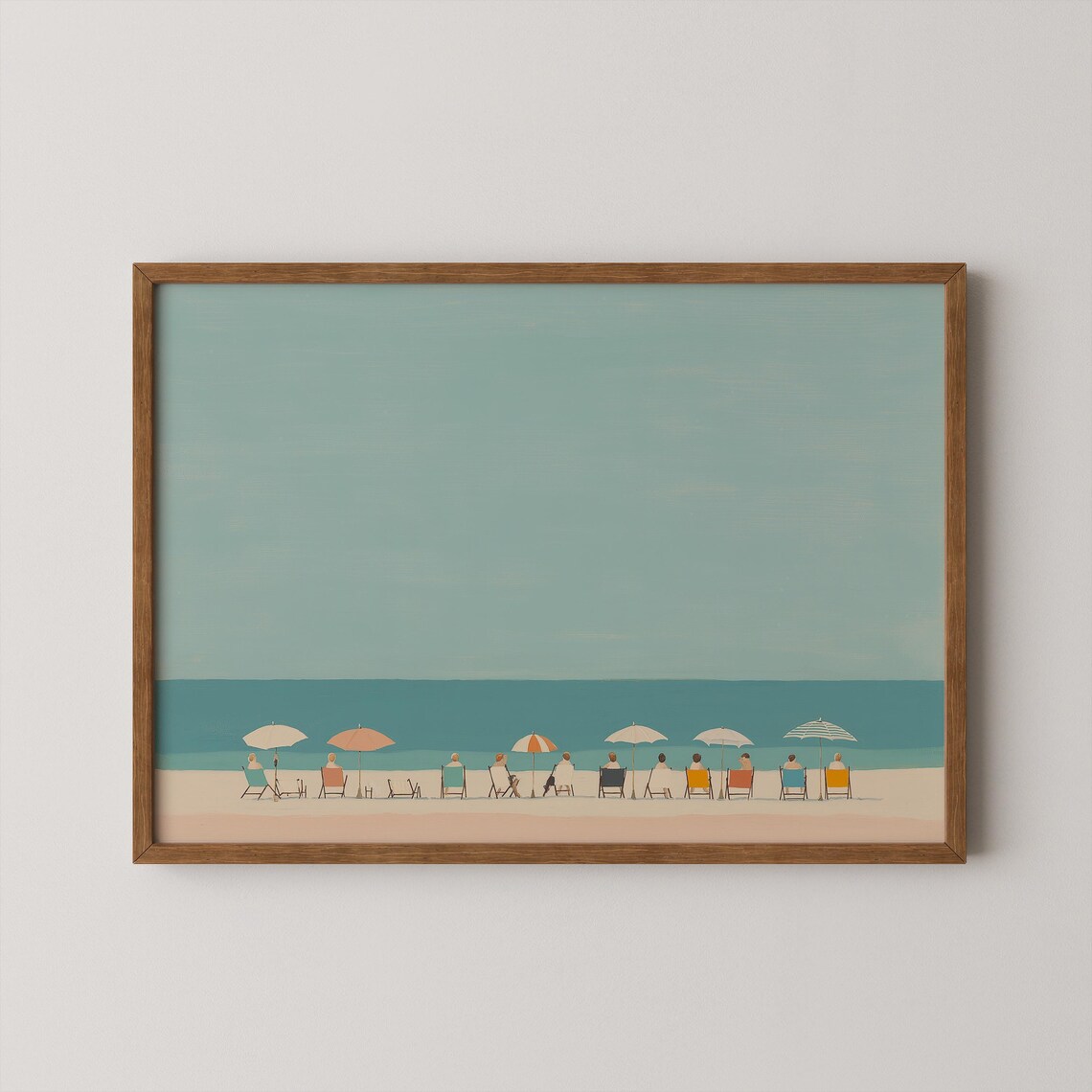 Vintage Beach Day Poster, Coastal Wall Art