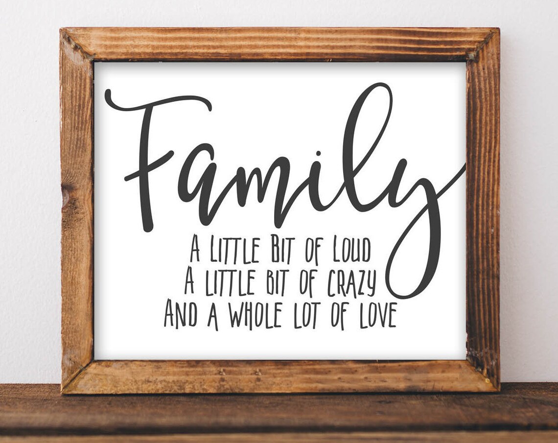 Family Sign Rustic Farmhouse Wall Art Print