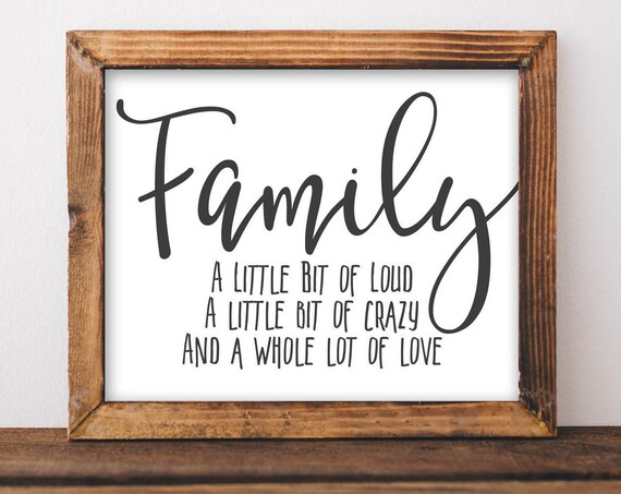 Family Sign Rustic Farmhouse Wall Art Print