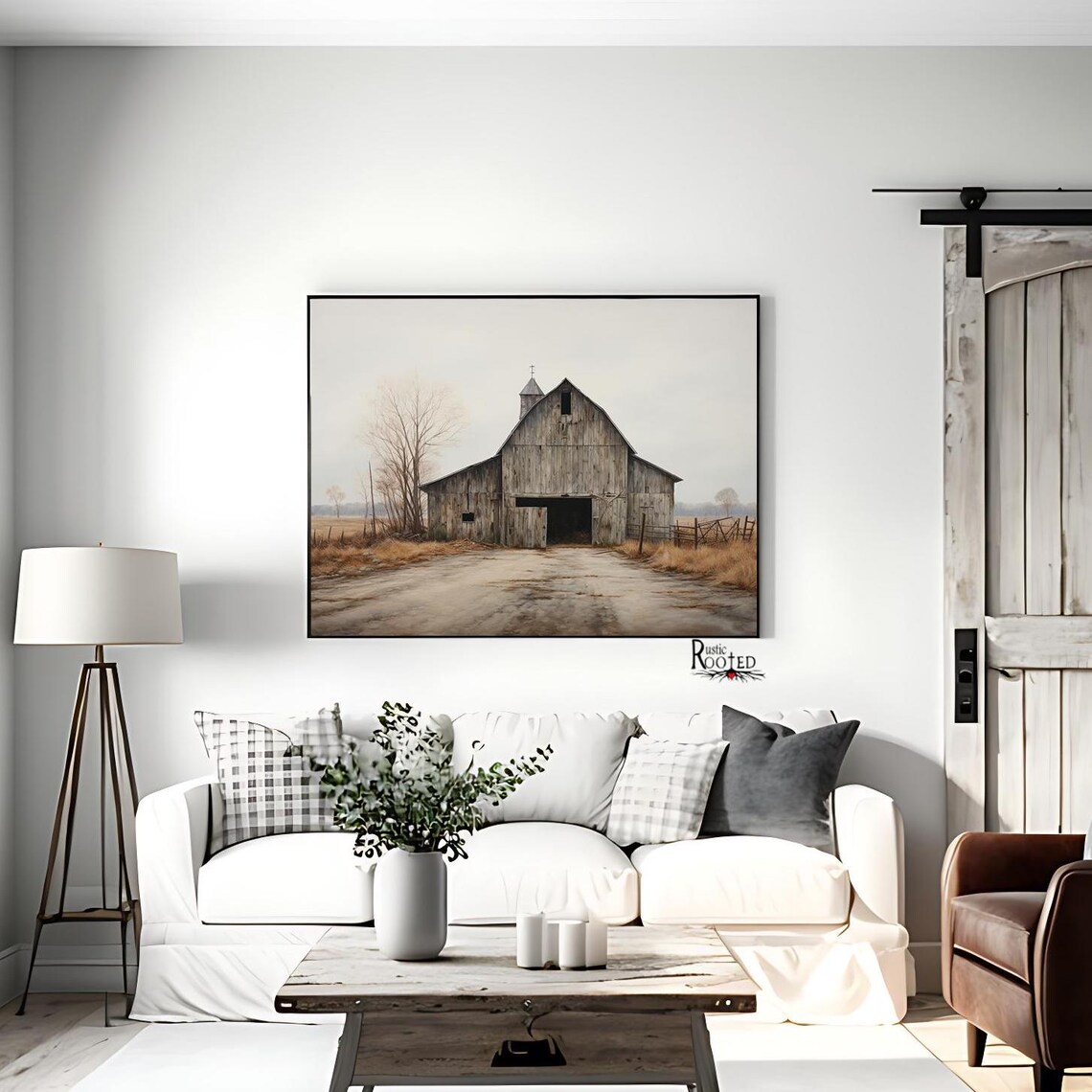Old Rustic Weathered Barn, Modern Farmhouse Art Print - Image 2