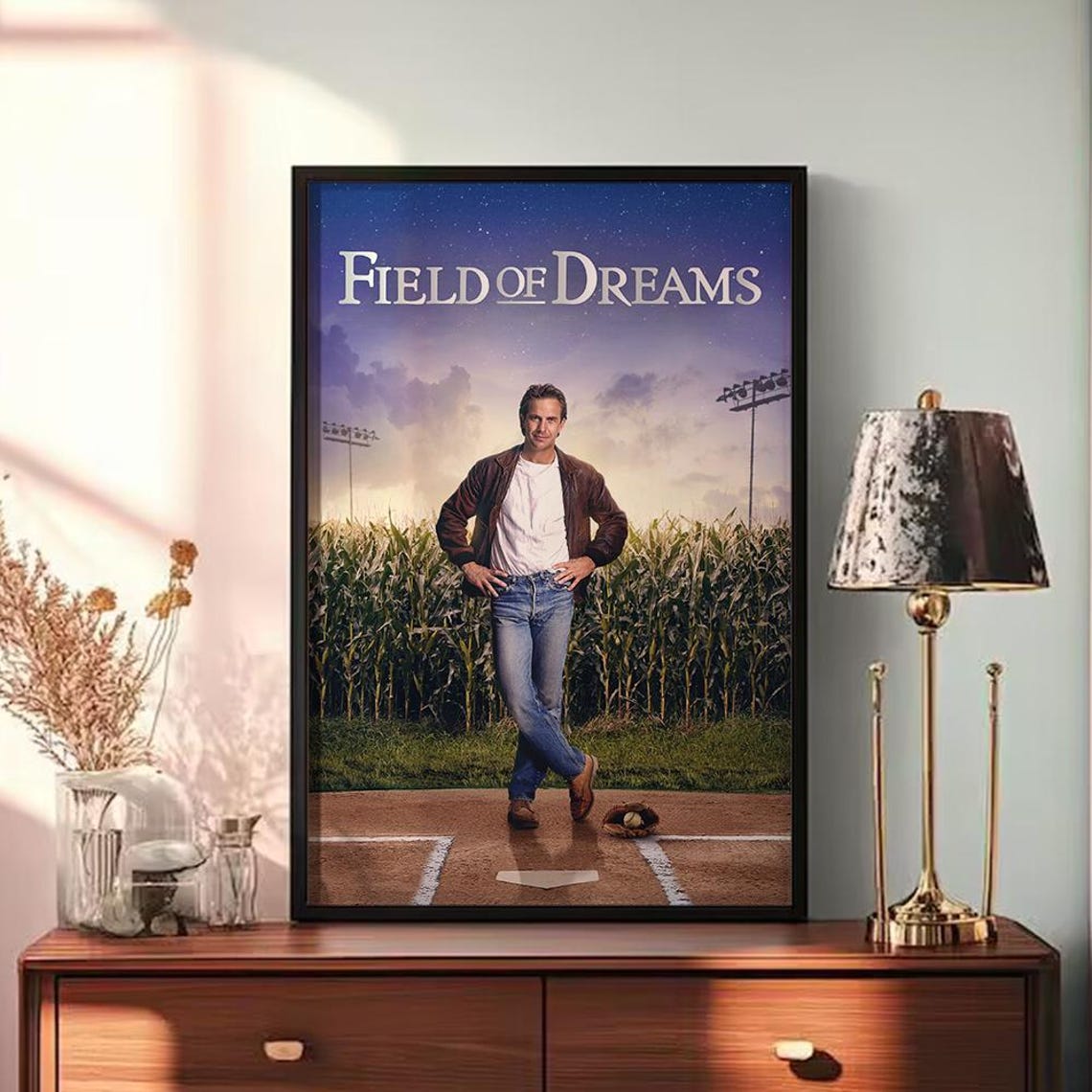 Field Of Dreams Kevin Costner Baseball Diamond Cornfield Drama Poster - Image 3