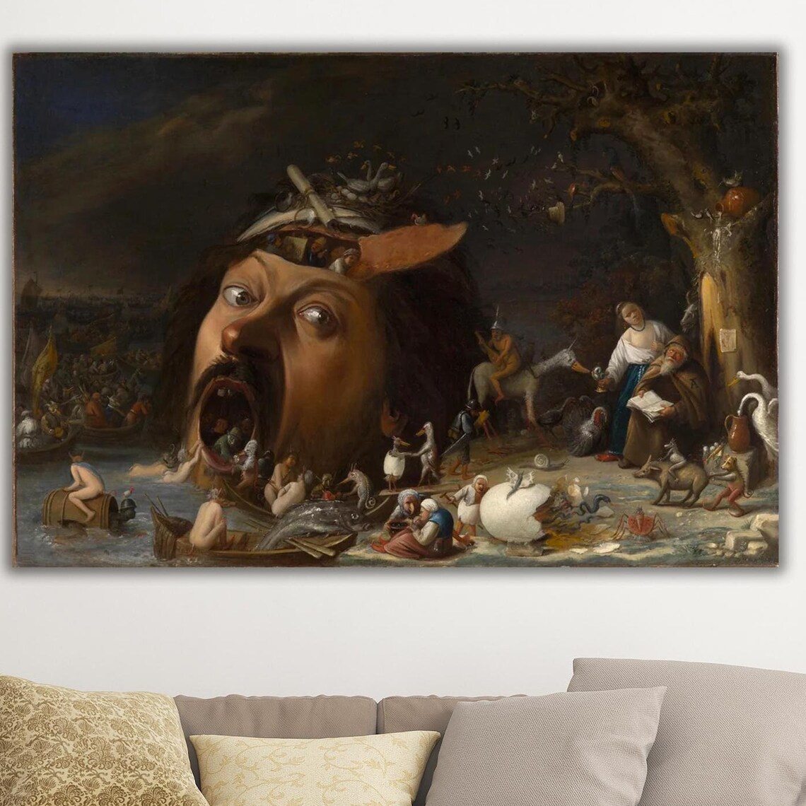 The Temptation of Saint Anthony Baroque Demons Surreal Classic Artwork Poster