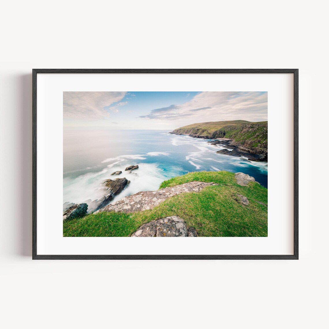 Cape Wrath Scotland Coastal Seascape Long Exposure Photo Poster