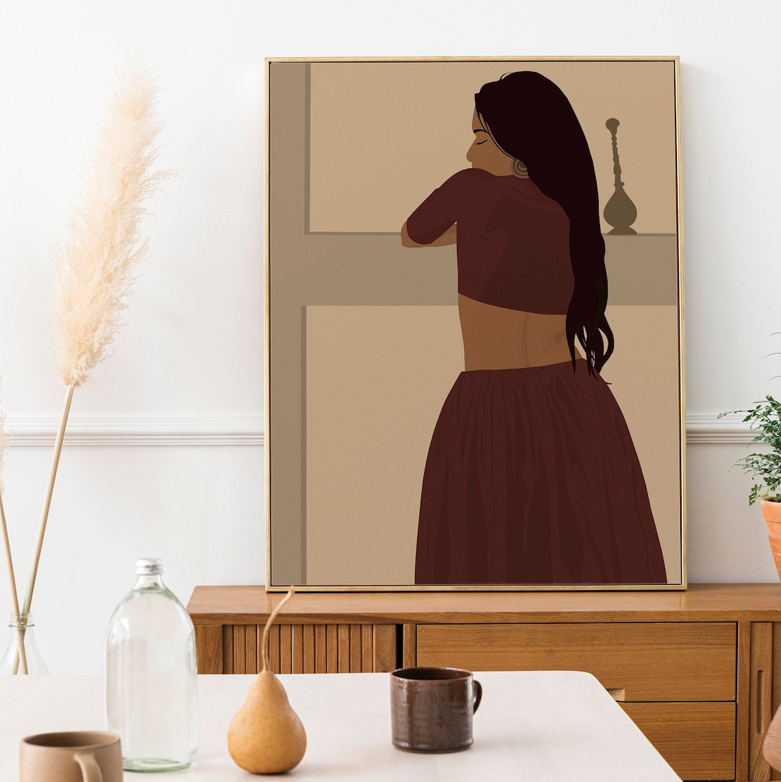 Modern Indian Art Print, South Asian Woman - Image 5